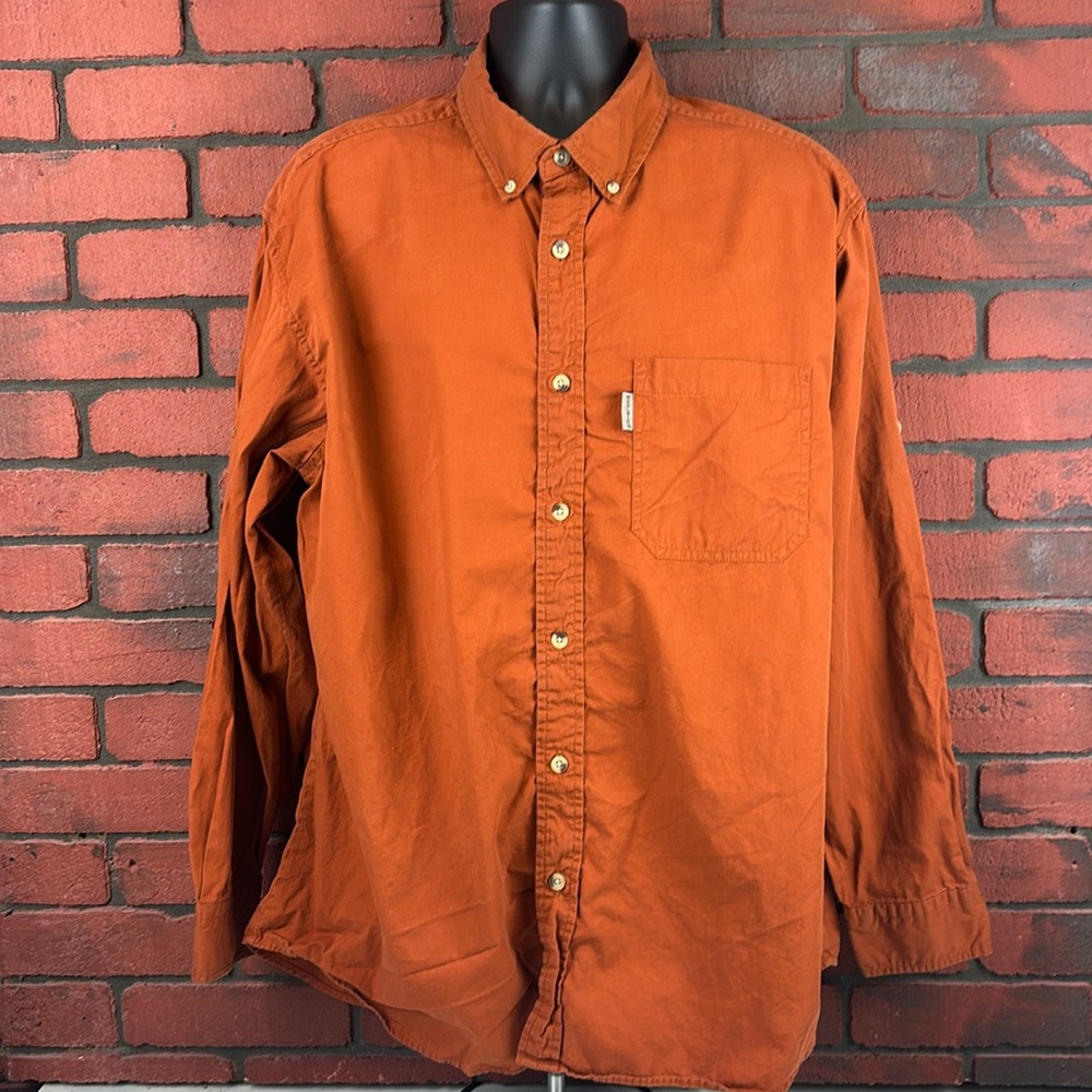 Woolrich Shirt‎ Mens XL Button Down Orange